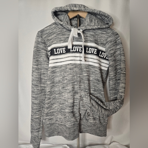 Reflex Love Hoodie Sz Small Gray Soft Pullover Fleece - Picture 1 of 4